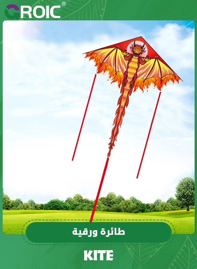 Dragon Kite for Adults, Kids Kite, Beach Kite,Large Kite, Kites for Kids,Easy to Fly, Kite for Beginners, Large Single Line Kite with 100m Kite String