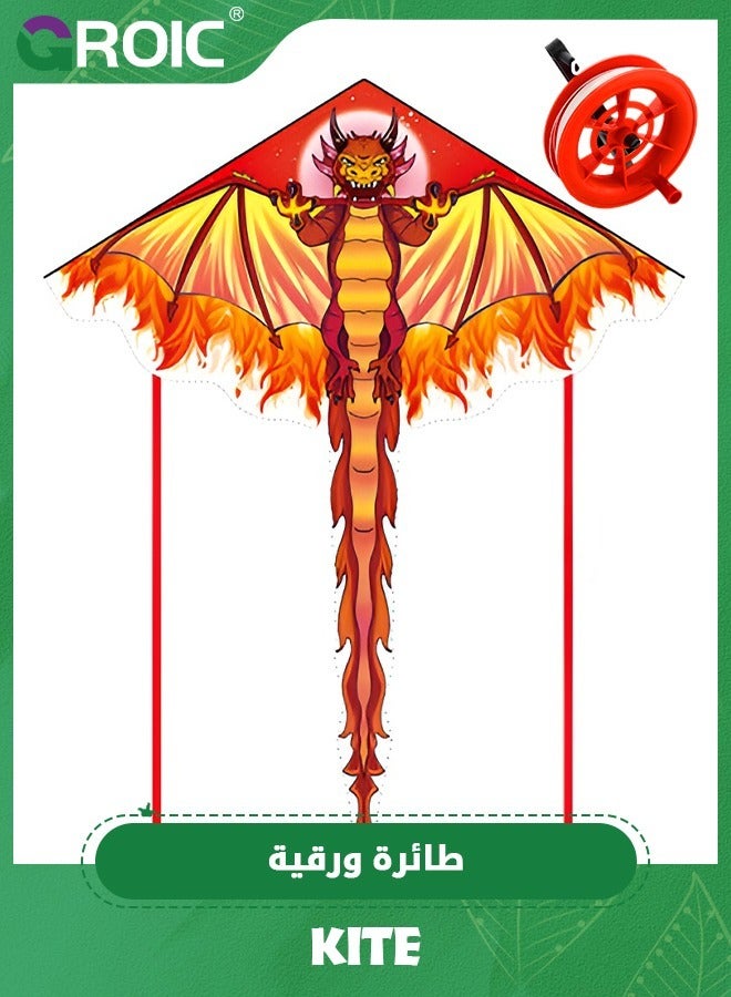 Dragon Kite for Adults, Kids Kite, Beach Kite,Large Kite, Kites for Kids,Easy to Fly, Kite for Beginners, Large Single Line Kite with 100m Kite String