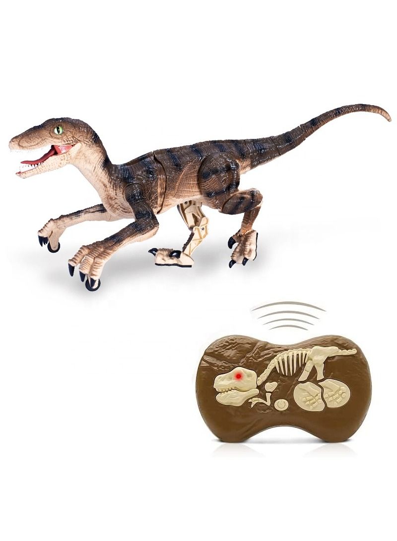 Remote Control Dinosaur for Kids with Light Up Eyes and Roaring Sound Walking RC Dinosaur Robot Toys For Boys Girls