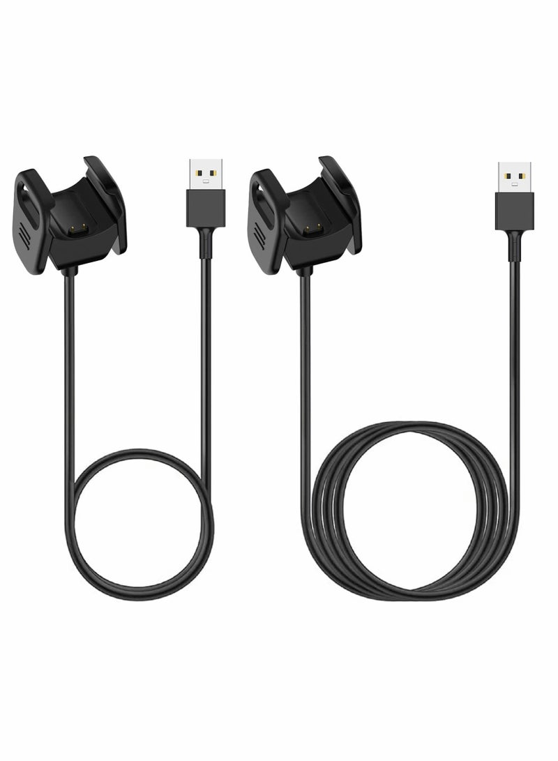 Charger Cable Compatible with Fitbit Charge 3/Charge 4, 2 Pcs Replacement USB Charging Cradle Dock Stand Cable Smart Watch Adapter for Fitbit Charge 3/Charge 4(3.3 ft/1.6ft)