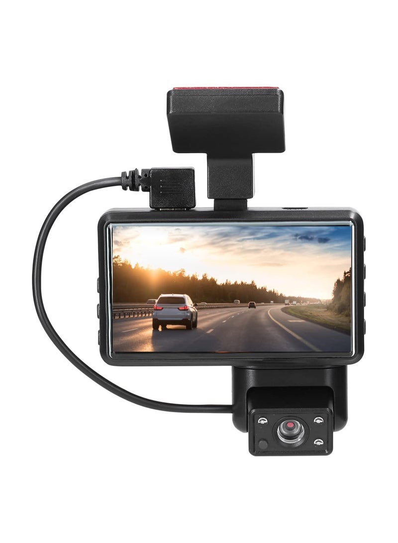 1080P DVR Dash Camera Front & Inside Dual Camera Driving Recorder 3 Inch Screen Dashcam