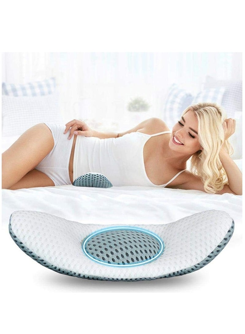 Lumbar Support Wedge Pillow Lower Back Pain Relief Sleep Bed Cushion Adjustable With 3D Air Mesh Technology Helpful In Before And After Pregnancy