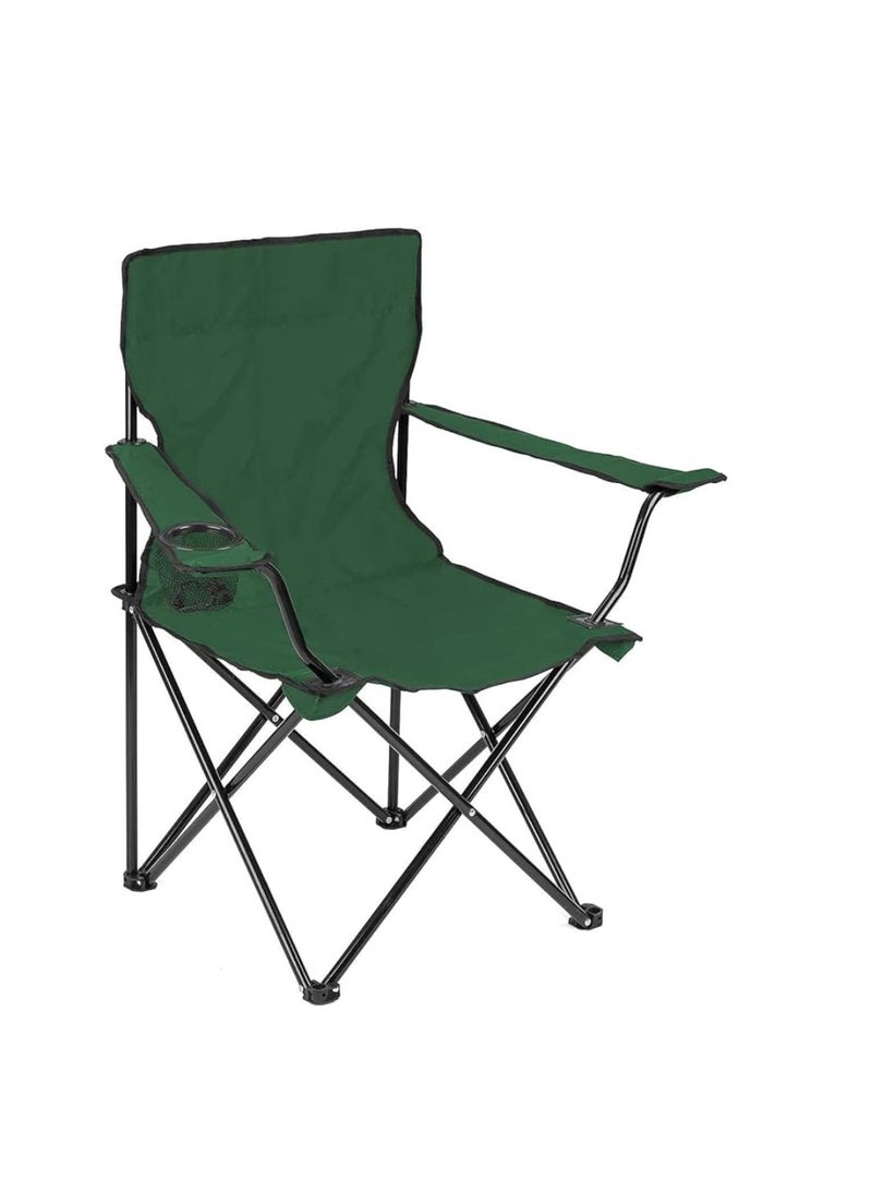 Outdoor Folding Chair With Armrest Camping Fishing Seat Portable Beach Camping Chair Picnic Beach Chair Outdoor Portable Chair 90X57X47CM Green