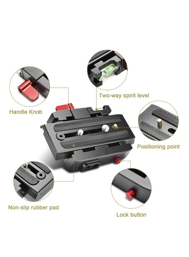 P200 Quick Release Plate - Aluminum Alloy Camera Tripod Base Plate with QR Clamp Adapter with 1/4