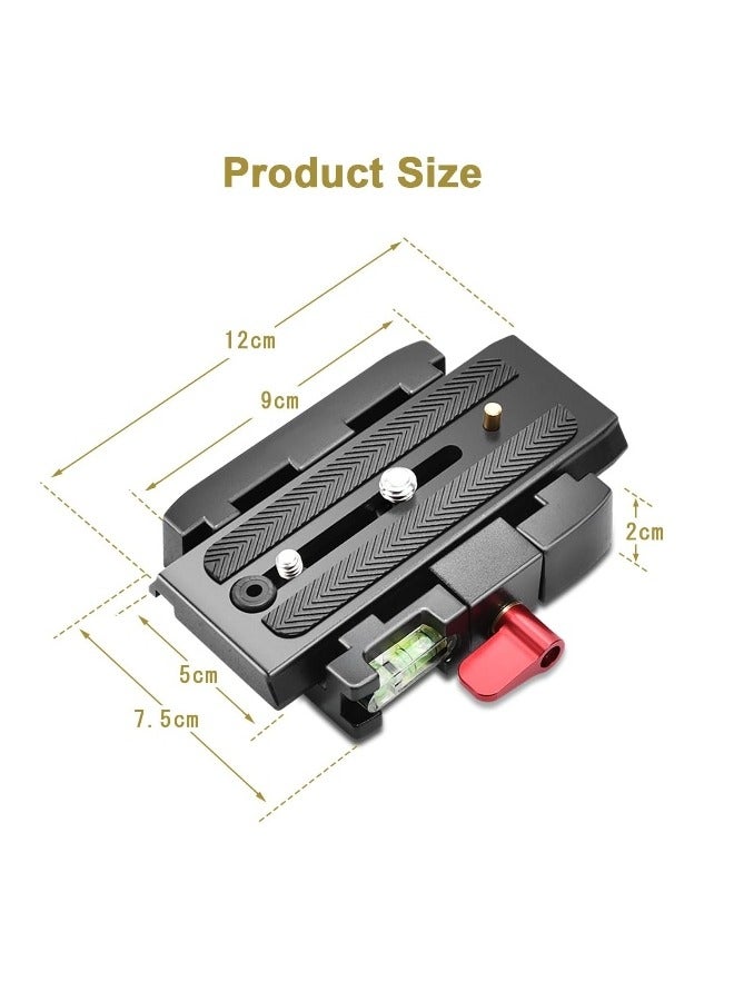 P200 Quick Release Plate - Aluminum Alloy Camera Tripod Base Plate with QR Clamp Adapter with 1/4