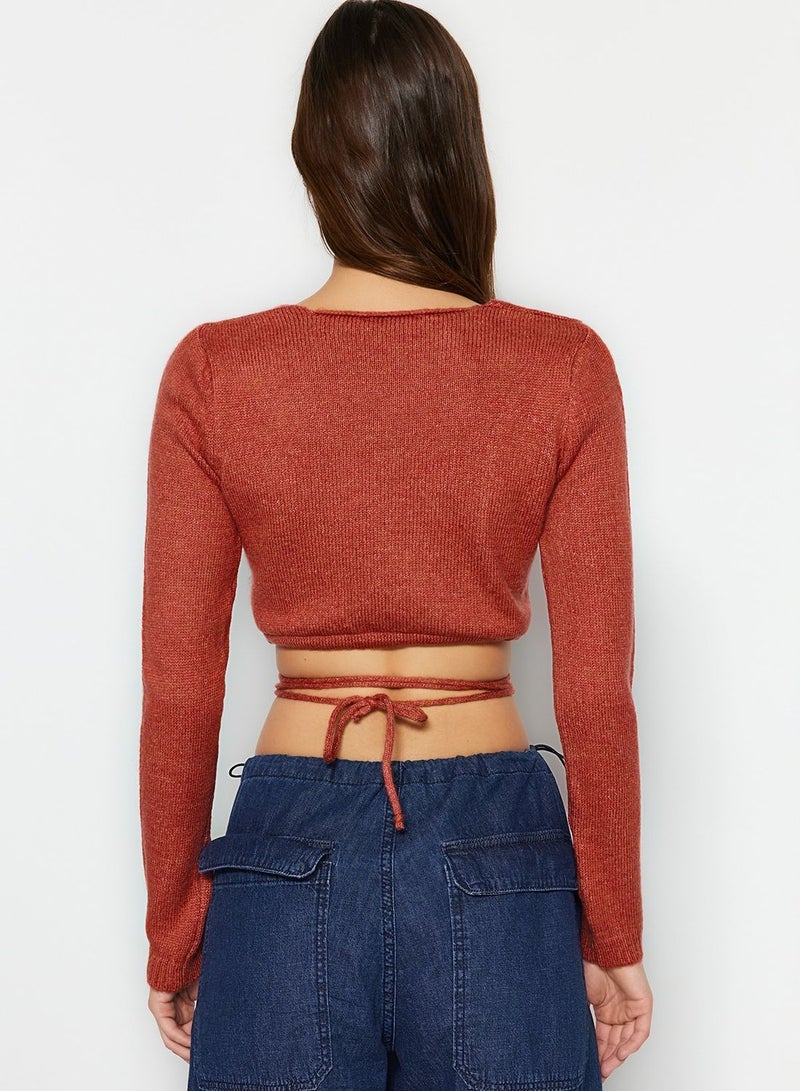 Strappy Surplice Neck Crop Top