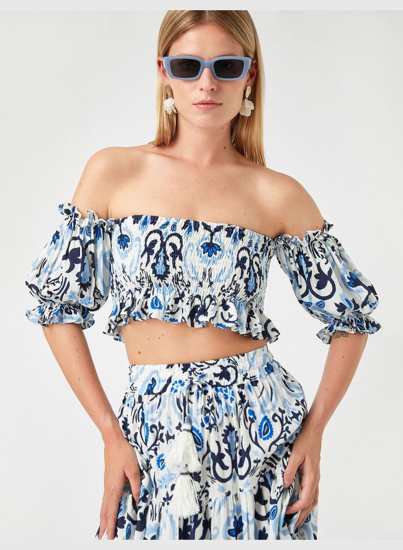 Strapless Crop Blouse