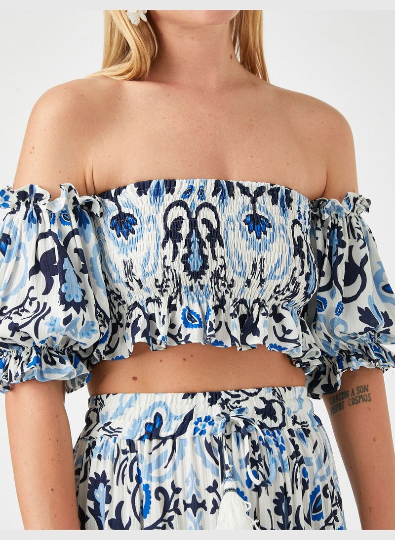 Strapless Crop Blouse