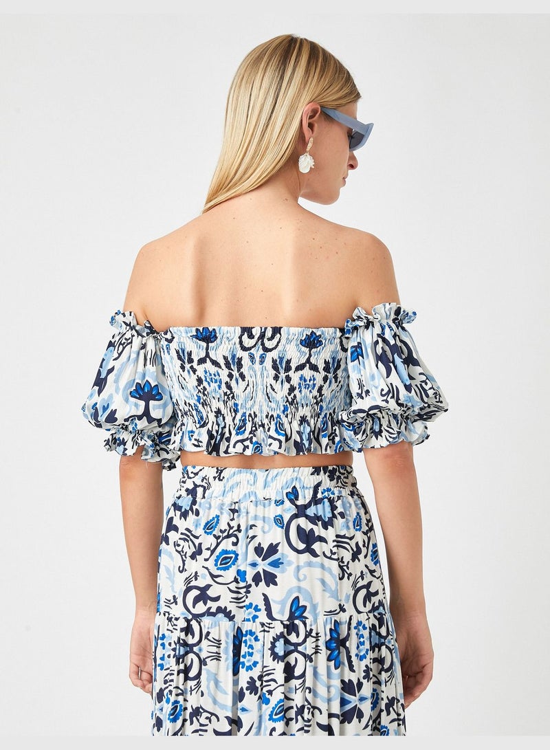 Strapless Crop Blouse