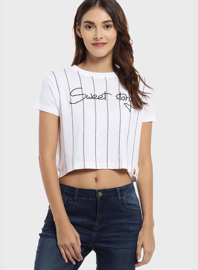 Short striped T-shirt