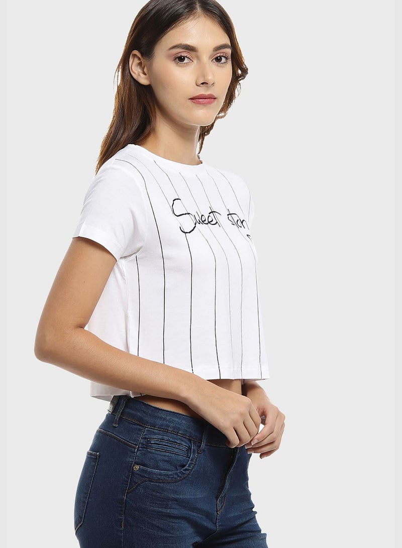 Short striped T-shirt