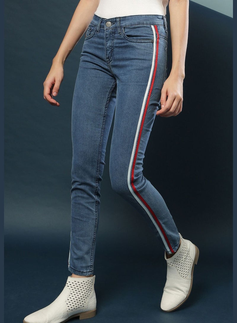 Jeans with Side Stripes