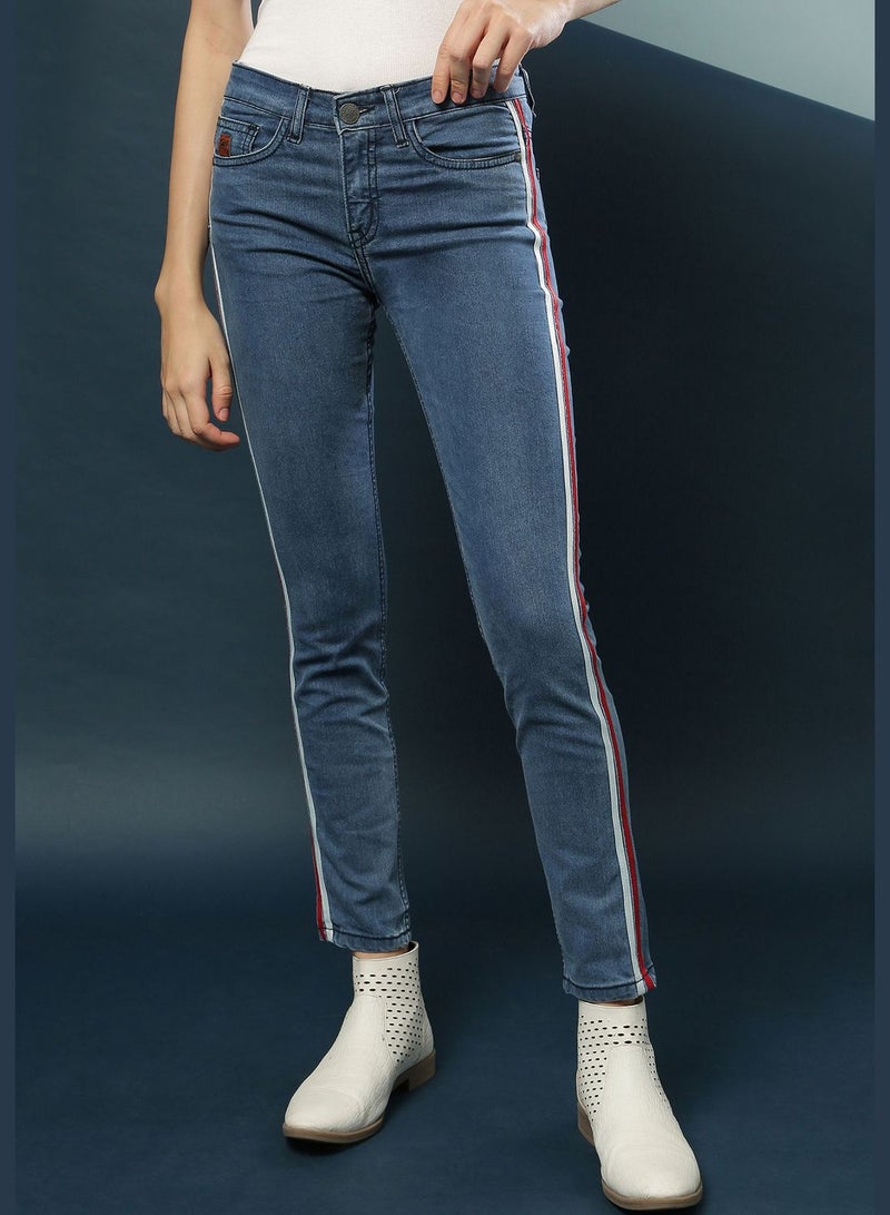 Jeans with Side Stripes