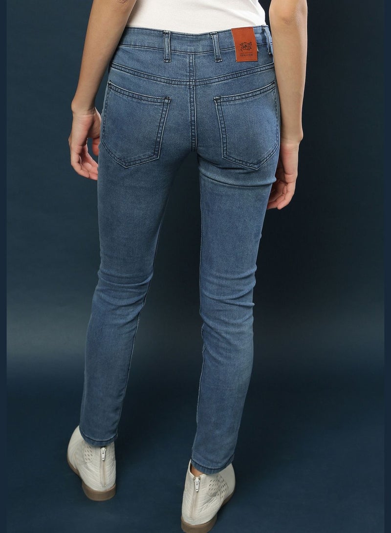 Jeans with Side Stripes