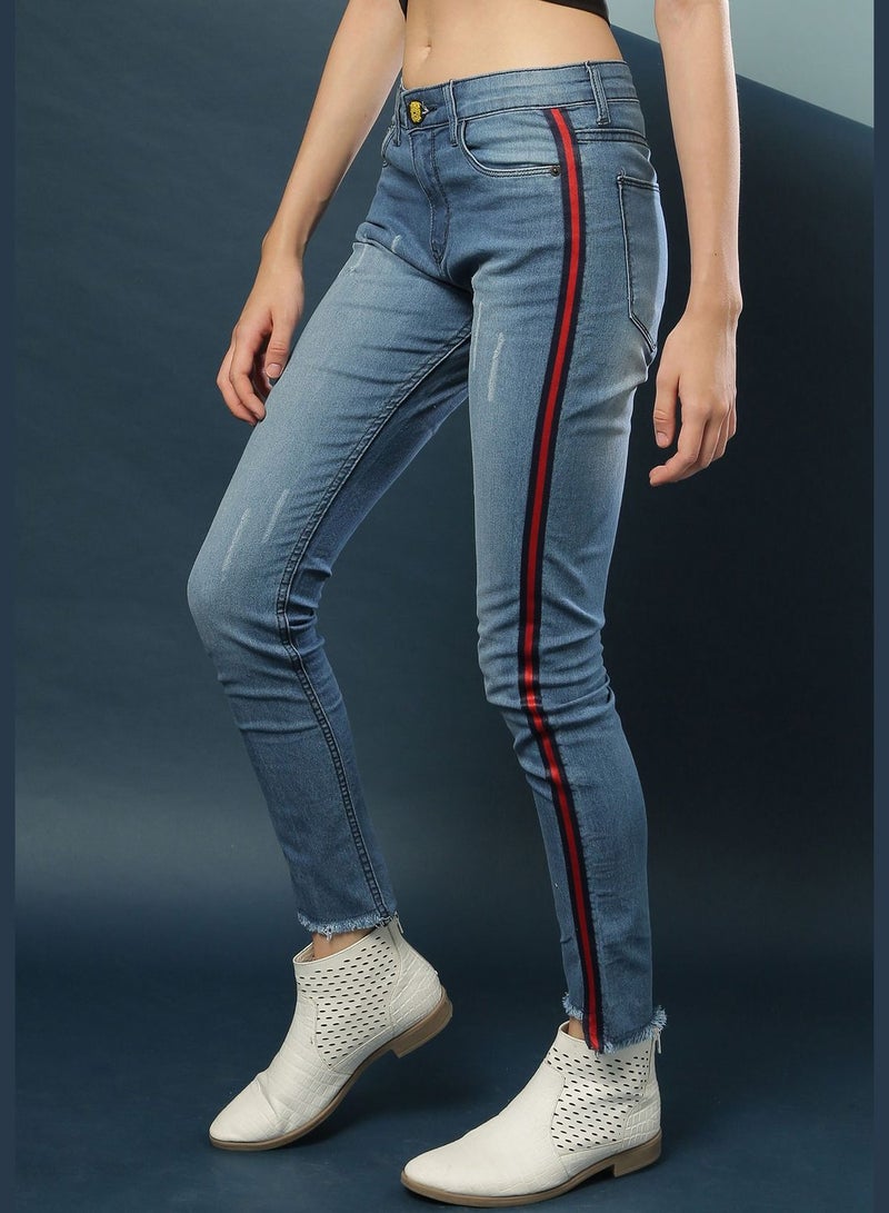 Jeans with Side Stripes