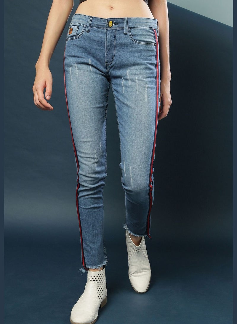 Jeans with Side Stripes