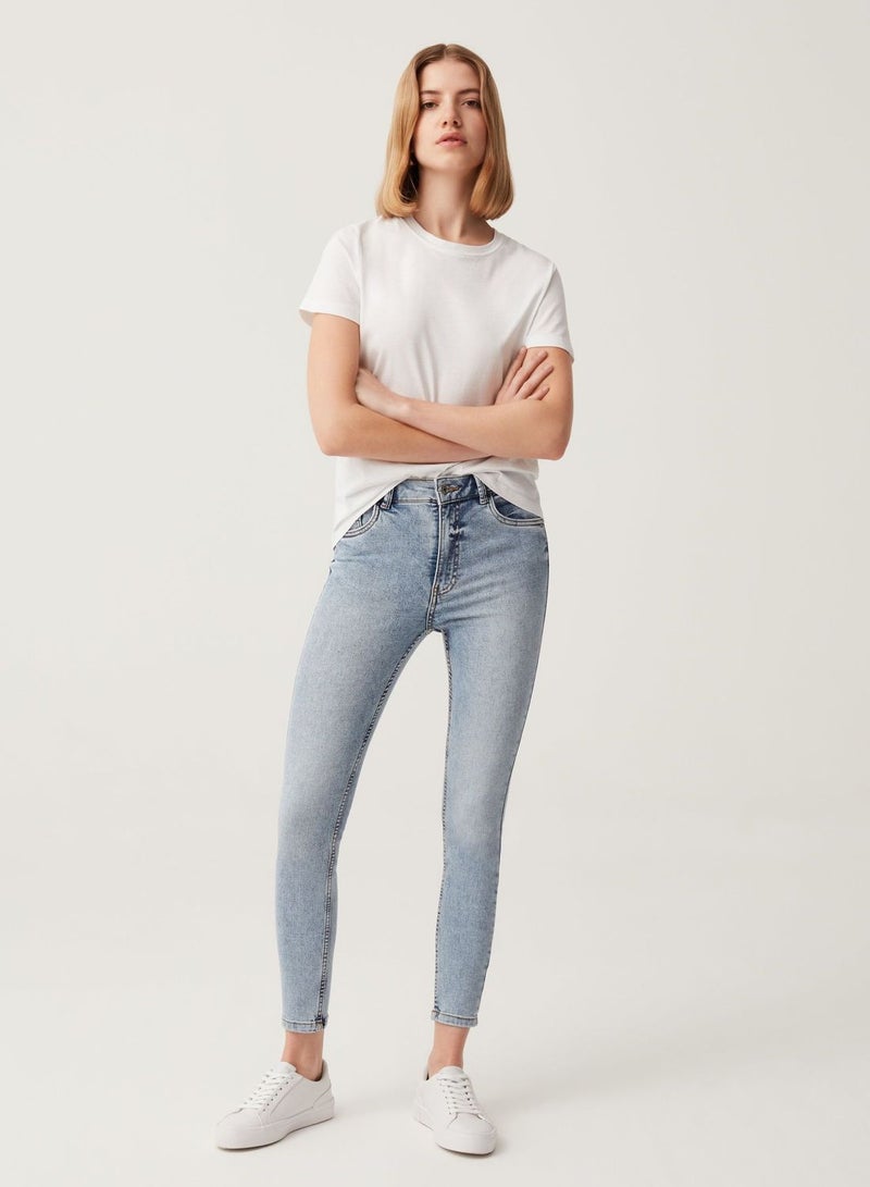 High-rise, skinny fit jeans