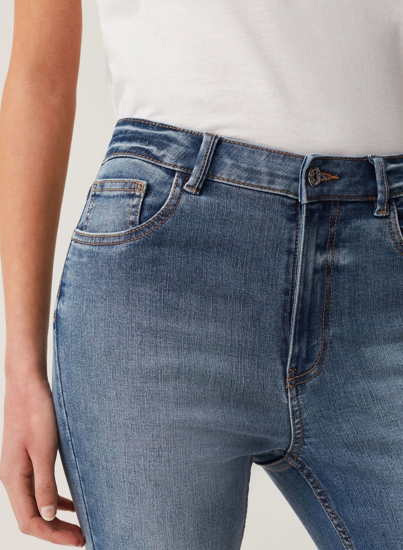 High-rise, skinny fit jeans