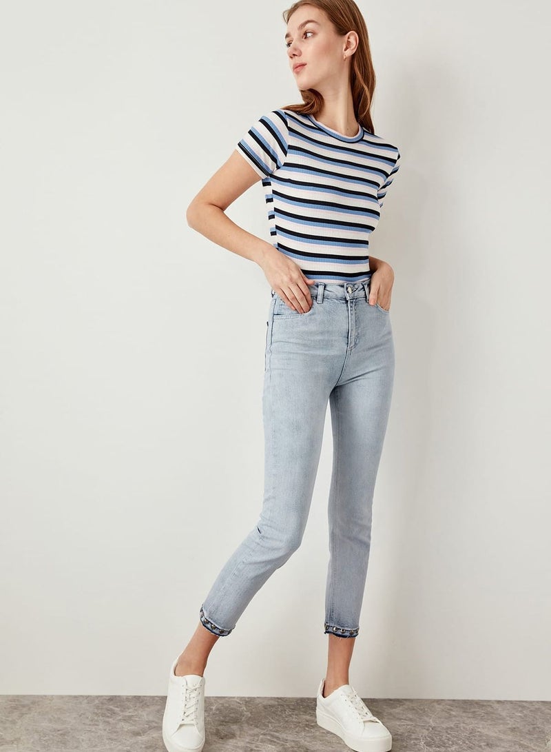 High Waist Slim Fit Jeans