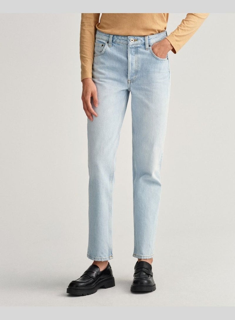 GANT High-Waisted Straight Authentic Jeans