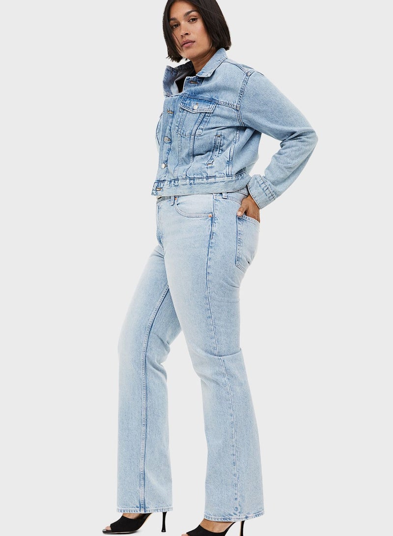 Straight Regular Fit Mid Waist Jeans