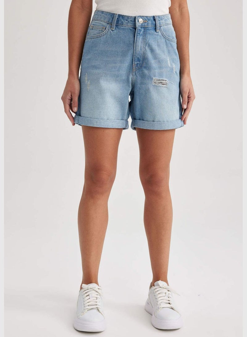 Woman Boyfriend Denim Short