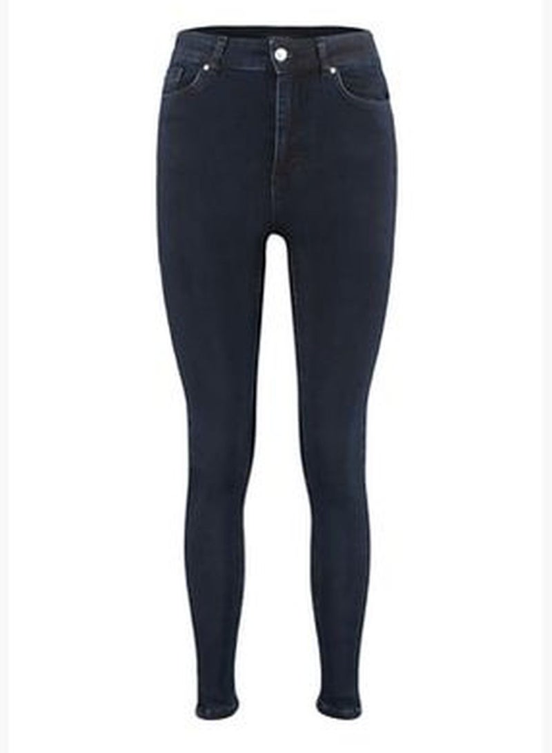 Midnight Blue Slimming Effect Super High Waist Skinny Jeans TWOSS23JE00080
