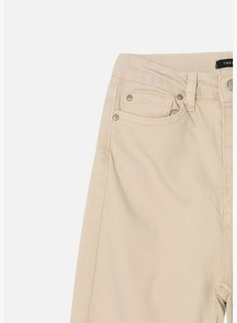 Stone High Waist Crop Flare Jeans Pants TWOSS22JE0137