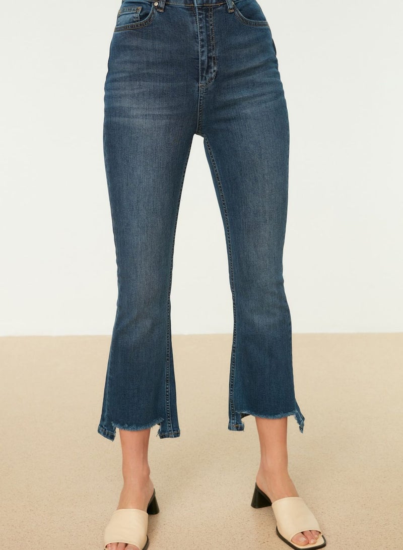 High Waist Ankle Jeans