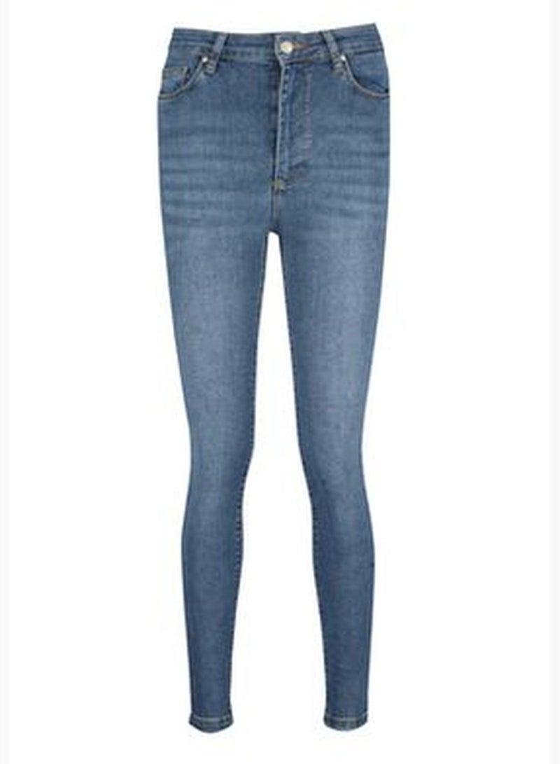 Blue High Waist Skinny Jeans TWOAW24JE00066