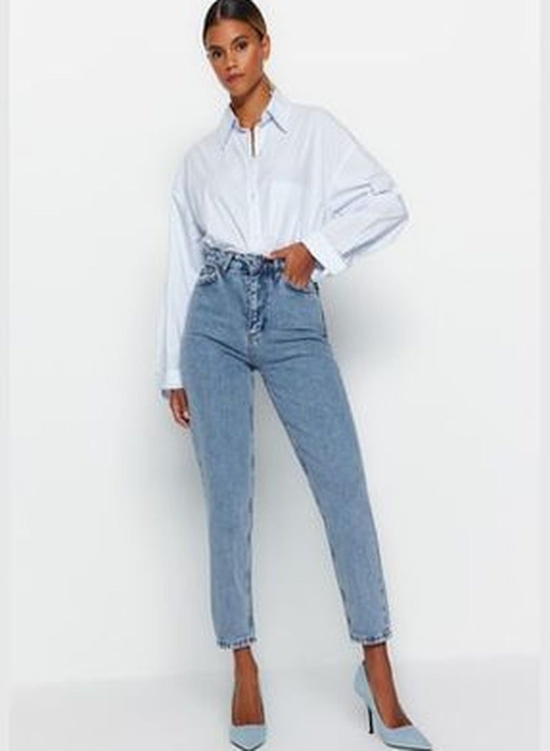 Indigo High Waist Mom Jeans TWOSS23JE00067