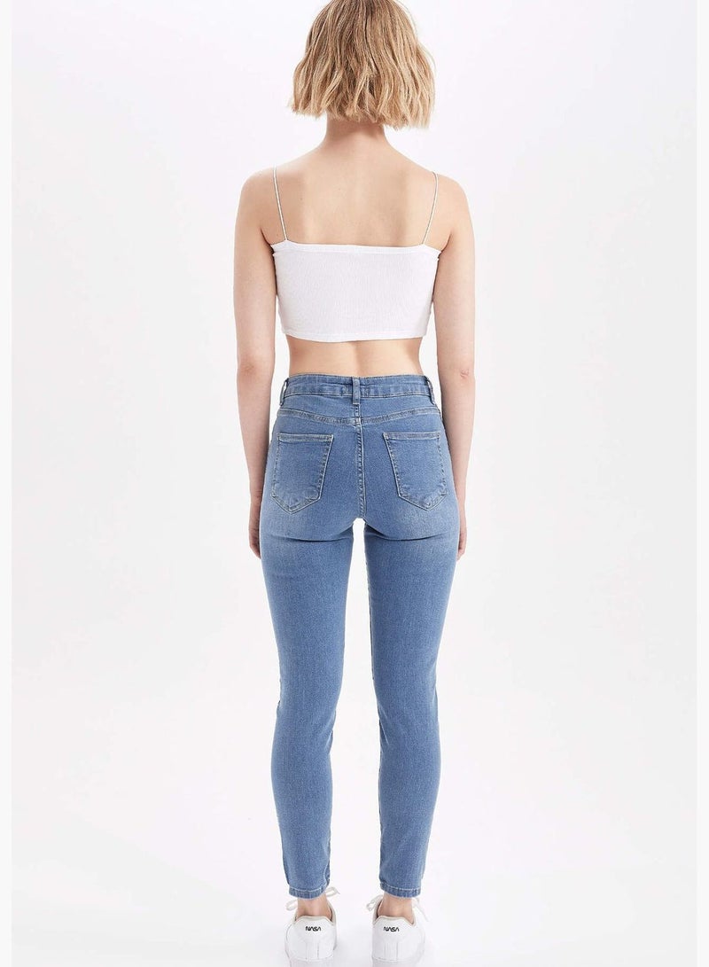 Skinny Fit Straight Leg Jeans