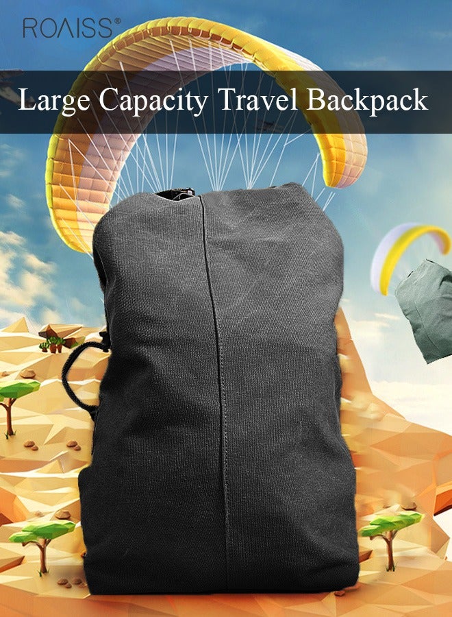 Wear-Resistant Canvas Large-Capacity Outdoor Mountaineering Backpack Multi-Pocket Travel Sports Backpack