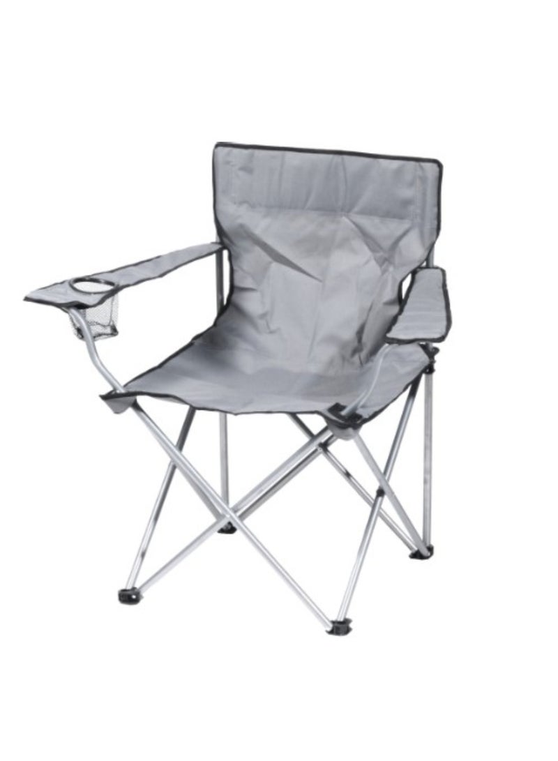 Outdoor Folding Chair With Armrest Camping Fishing Seat Portable Beach Camping Chair Picnic Beach Chair Outdoor Portable Chair 90X57X47CM Grey