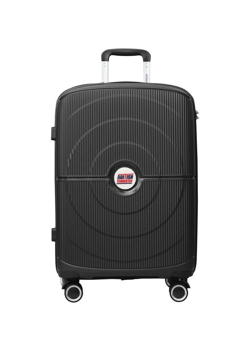 Polypropylene Spinner Carry-Ons Small Luggage Trolley 20 Inch Black