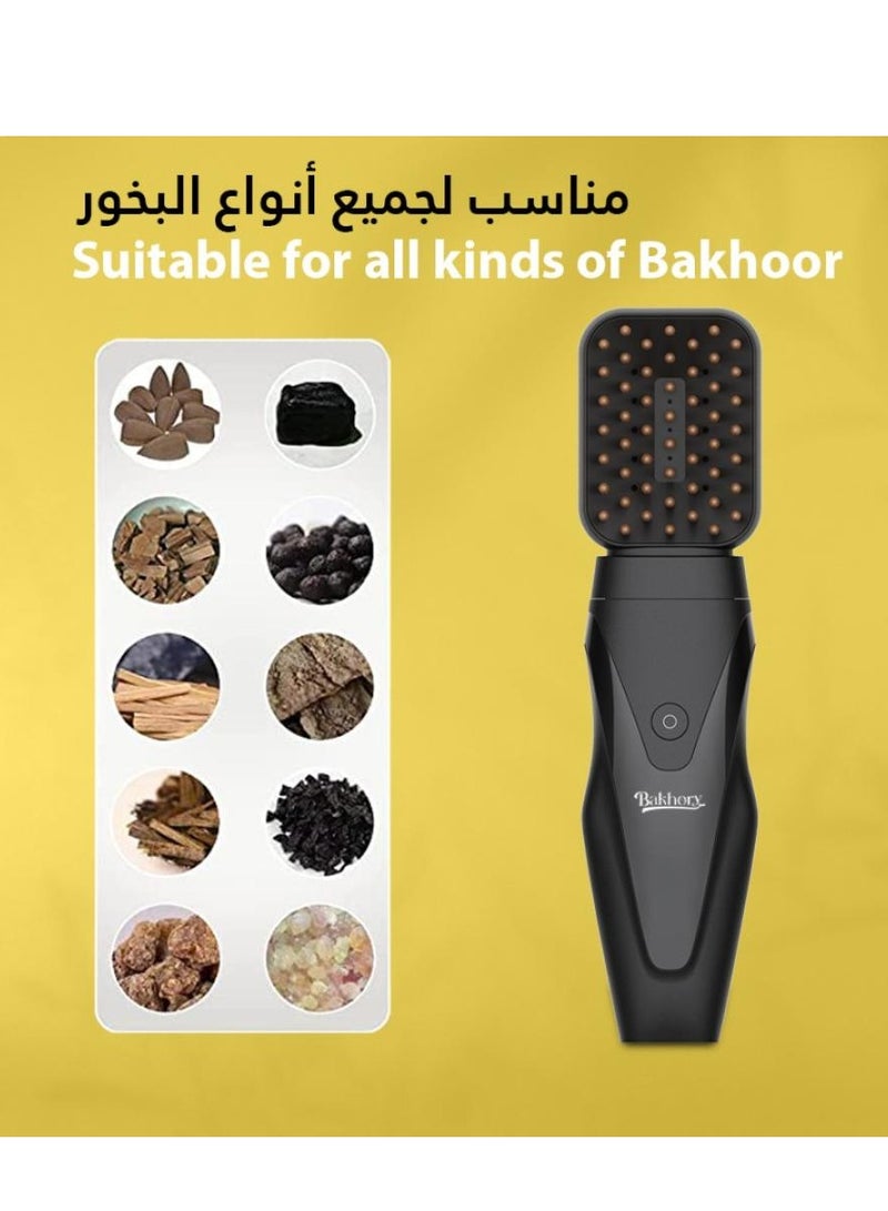 Electric Oud Bakhoor Incense Burner with Soft Comb USB Rechargeable Incense Mabkhara New Version 3.0