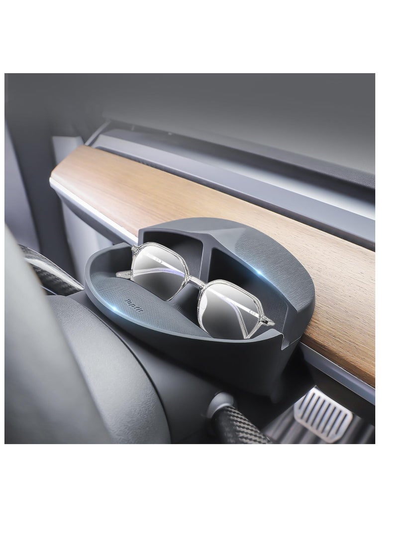 Steering Wheel Storage Holder for Tesla Model 3 Model Y, Anti-Slip Silicone Storage Tray for Cell Phone, for Tesla Storage Accessories, for Keychains, Sun Glasses, Stand for Navigation Cell Phone