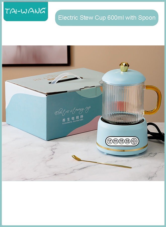 Mini Multi-functional Automatic Smart Health Kettle  Electric Stew Cup 600ml With Spoon for office home Picnic