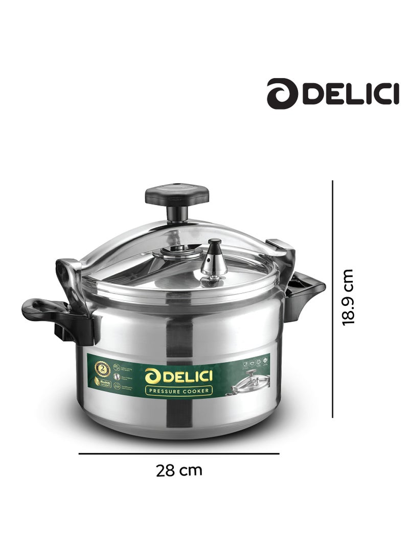 Aluminum Pressure Cooker 11L , Fast, Efficient, and Safe Cooking with Durable Body, Safety Locking Mechanism, Arabic cooker