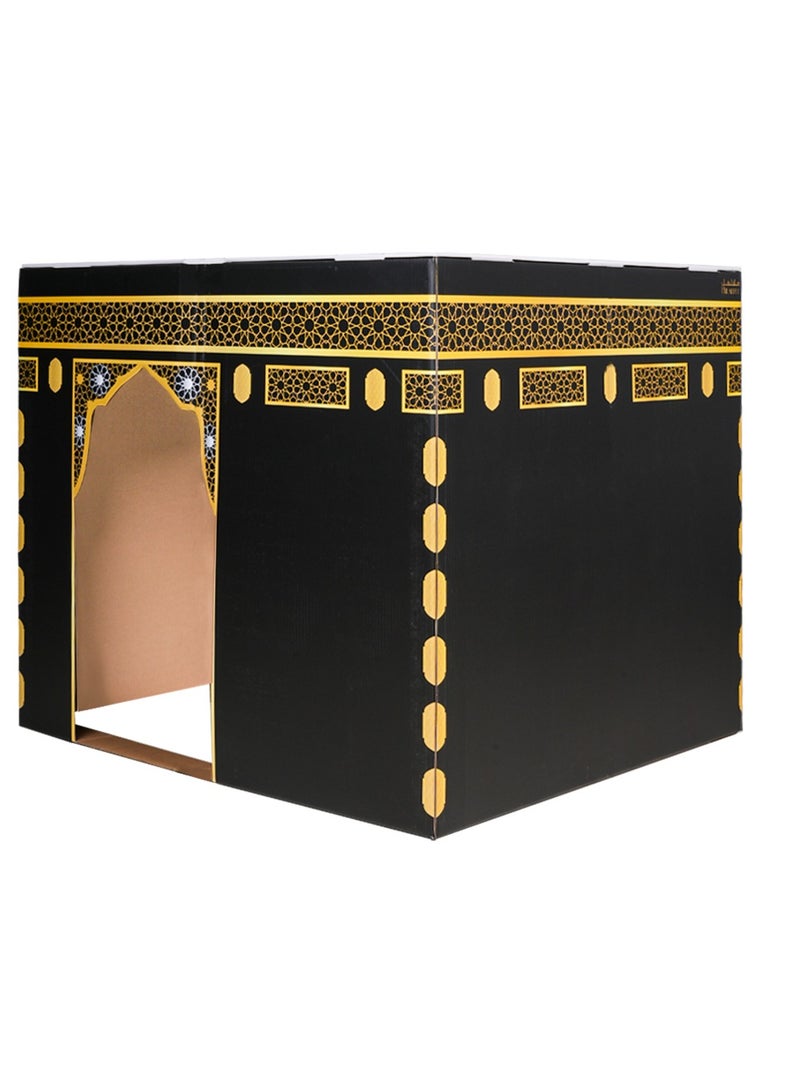 HilalFul Cardboard Playhouse - Kaaba | DIY Activity for Kids | Imaginative Play | For Indoor Play | Islamic Gift for Kids and Children | Eduactional and Learning Toy | Easy To Assemble | Lightweight