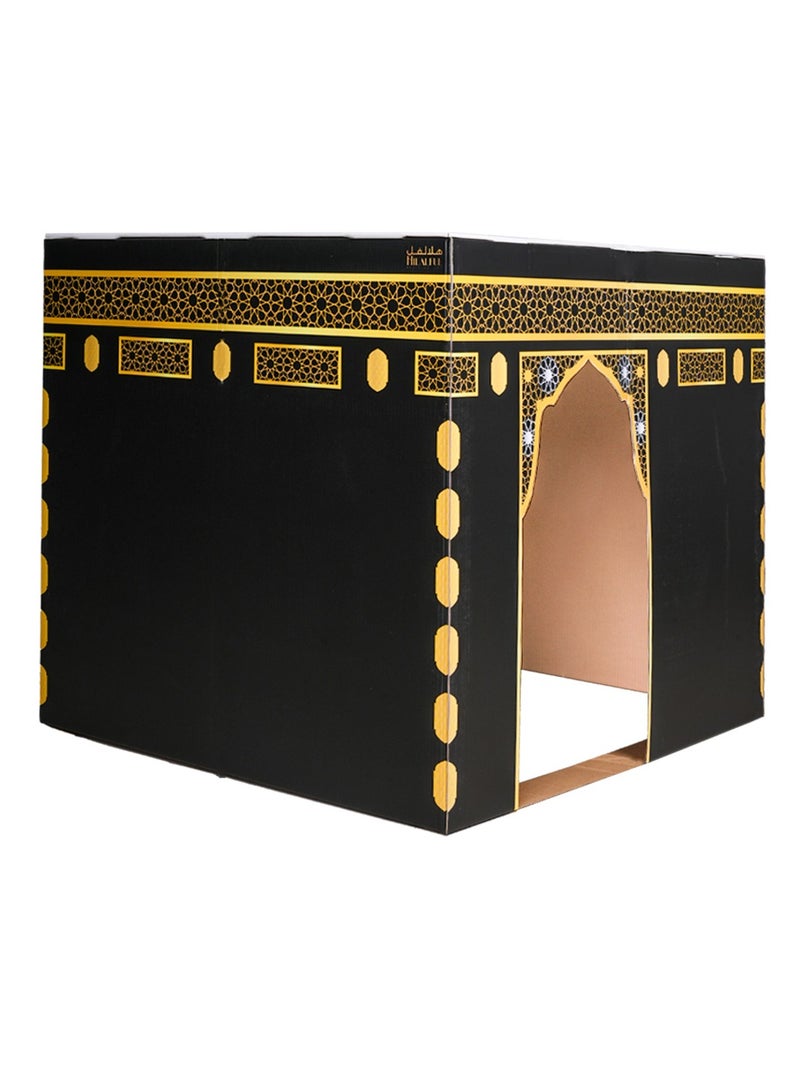 HilalFul Cardboard Playhouse - Kaaba | DIY Activity for Kids | Imaginative Play | For Indoor Play | Islamic Gift for Kids and Children | Eduactional and Learning Toy | Easy To Assemble | Lightweight
