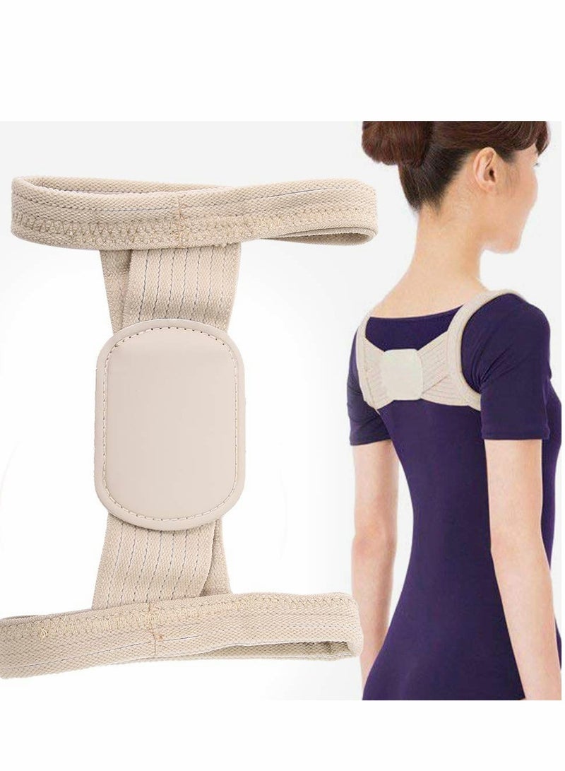 Posture Corrector, 2 Pcs Correction Belt Back Spine Support Adjustable Upper Brace for Clavicle and Providing Pain Relief Women Men, Breathable(L)