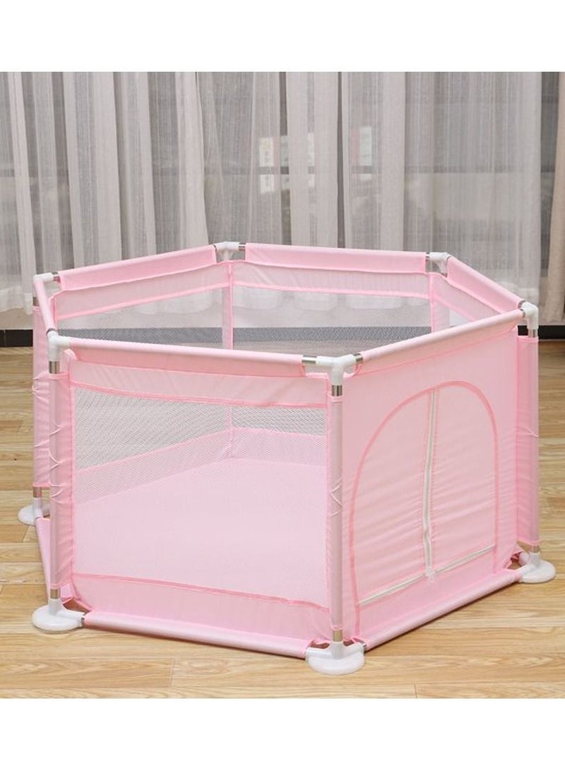Baby Playpen, Large Baby Playard, Playpen for Babies with Gate Indoor & Outdoor Kids Activity Center, Sturdy Safety Play Yard with Soft Breathable Mesh