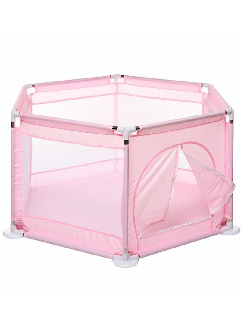 Baby Playpen, Large Baby Playard, Playpen for Babies with Gate Indoor & Outdoor Kids Activity Center, Sturdy Safety Play Yard with Soft Breathable Mesh