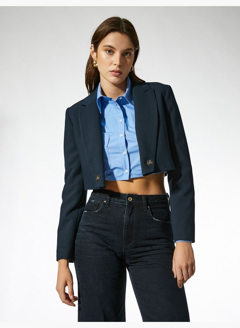 Button Crop Jacket