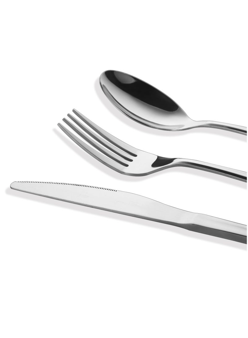24-Piece Stainless Steel Cutlery Set with Laser Engraving For Kitchen
