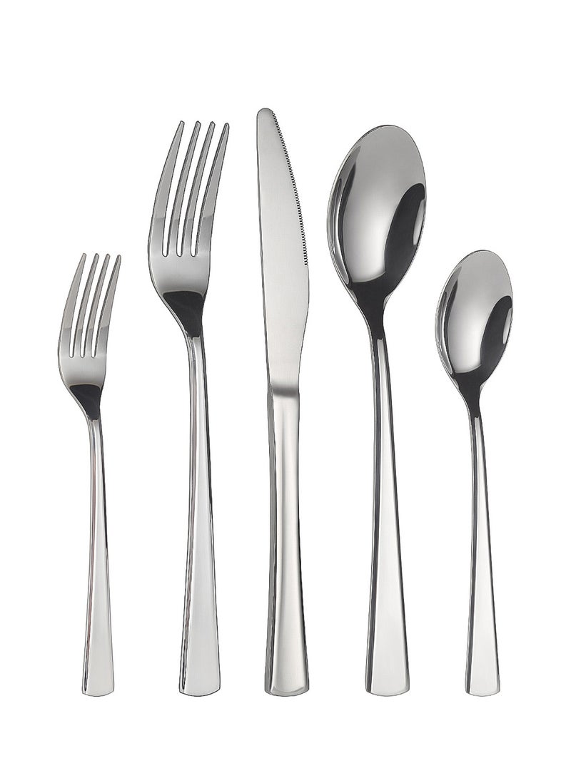 24-Piece Stainless Steel Cutlery Set with Laser Engraving For Kitchen