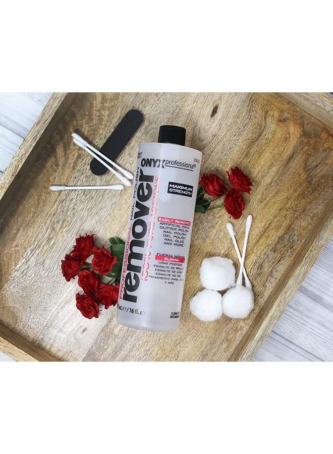 100% Acetone Nail Polish Remover Kit 16 Fl Oz Bottle With 7 Inch Nail File