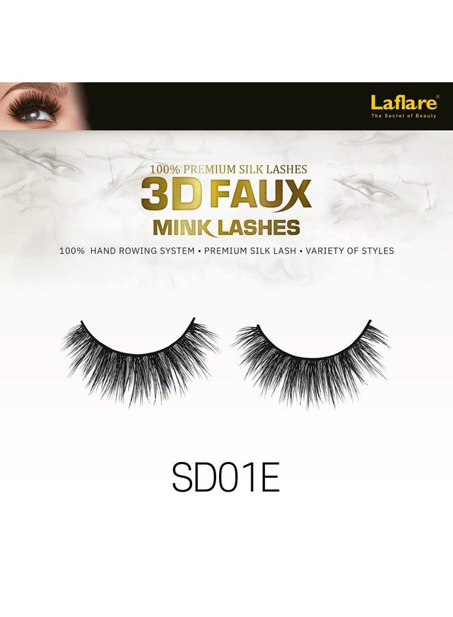 Silk Lashes 3D Faux Mink Eyelashes Light Reusable Handmade Natural Looking Professional Easy To Apply Eyelashes In A Knitted Style1 3 Packs Bundle Special (3 Sd01E)