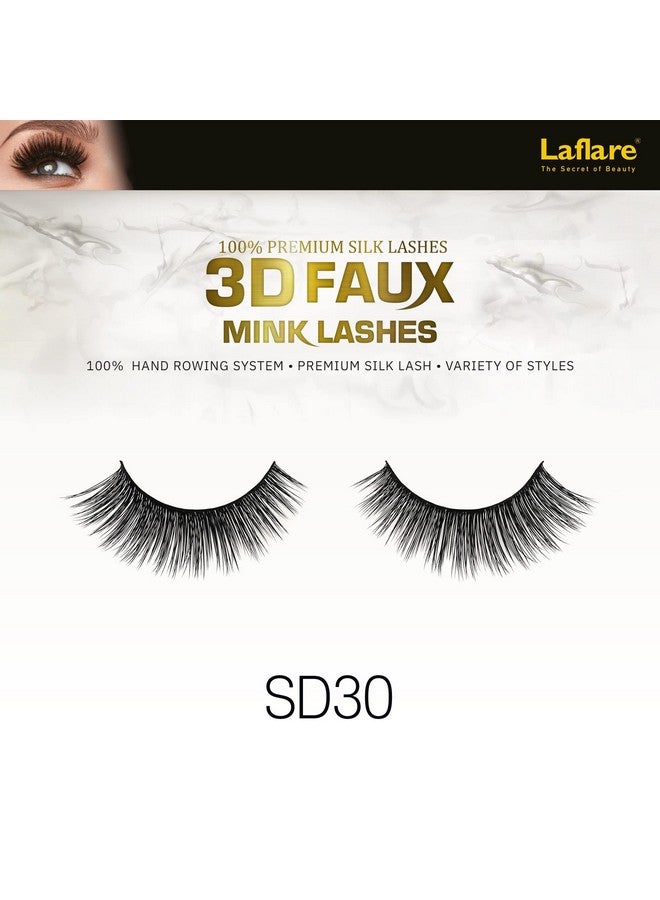 Silk Lashes 3D Faux Mink Eyelashes Light Reusable Handmade Natural Looking Professional Easy To Apply Eyelashes In A Knitted Style3 3 Packs Bundle Special (3 Sd30)